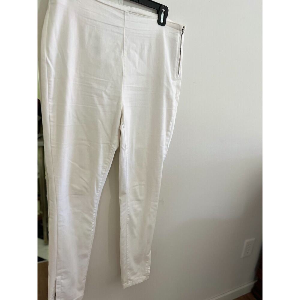 Skinny Jeans 12 Womens White Stretch Zipper Ankle A New Day Summer
